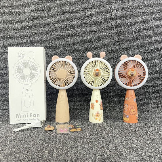 Unisex Portable Hand Fan with LED Lighting and Animal Design Kalsten