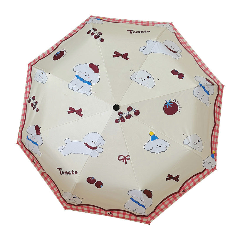 Women's Foldable Umbrella with Adorable Animal Design Kalsten
