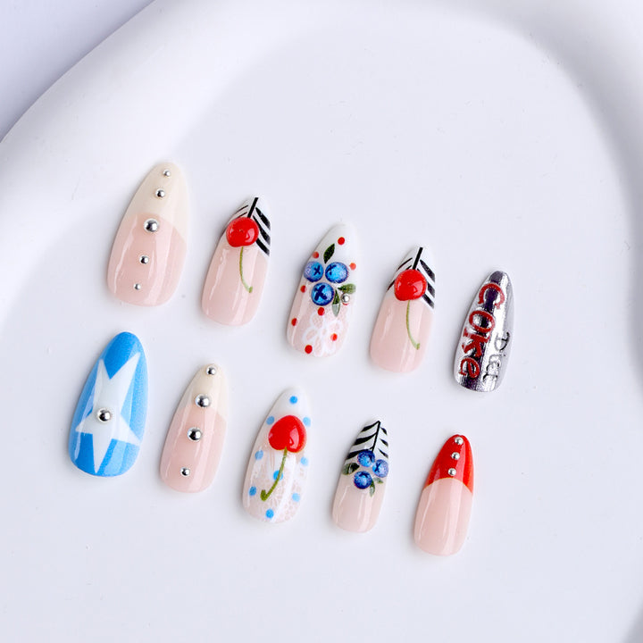 Creative Retro Style Artificial Nails Kalsten