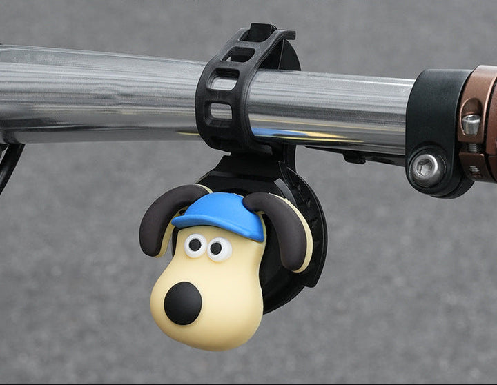 silicone cartoon dog head handlebar horn bell universal strap mount for e-bikes scooters Kalsten