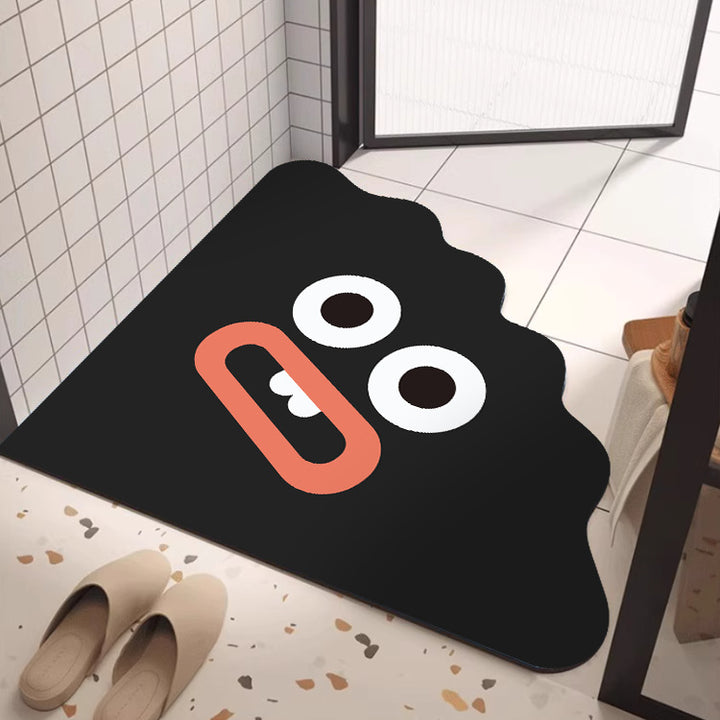 Playful Cartoon-Themed Bath Mat