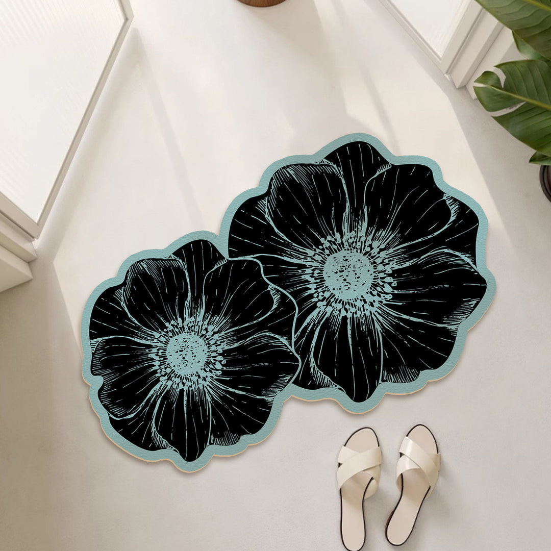Floral Print Bath Mat Kalsten