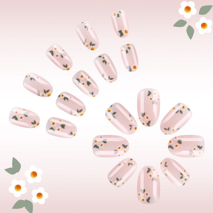 Floral Print Gel Nail Art Kalsten