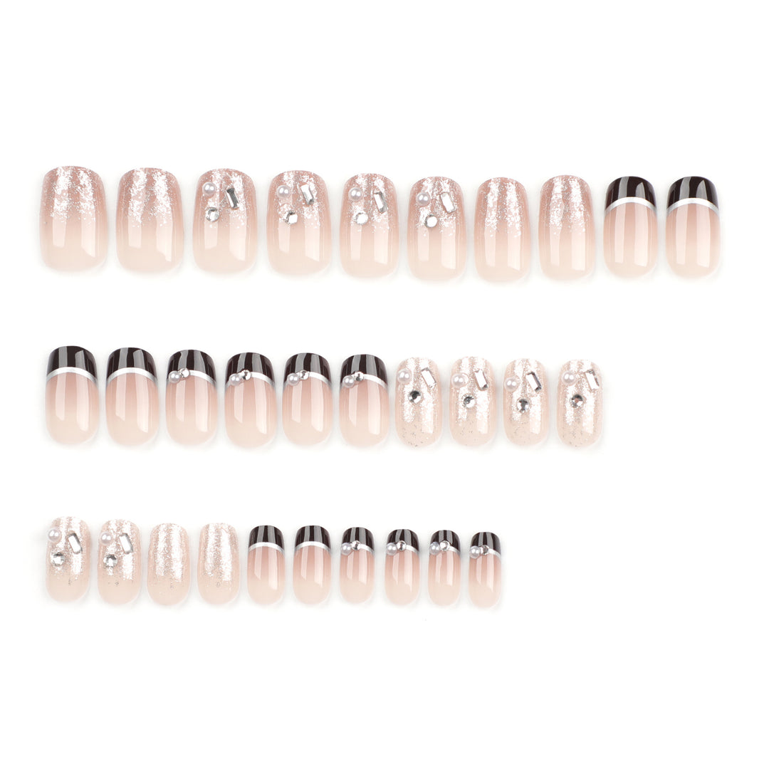 Artistic nail designs with glitter and rhinestone accents Kalsten