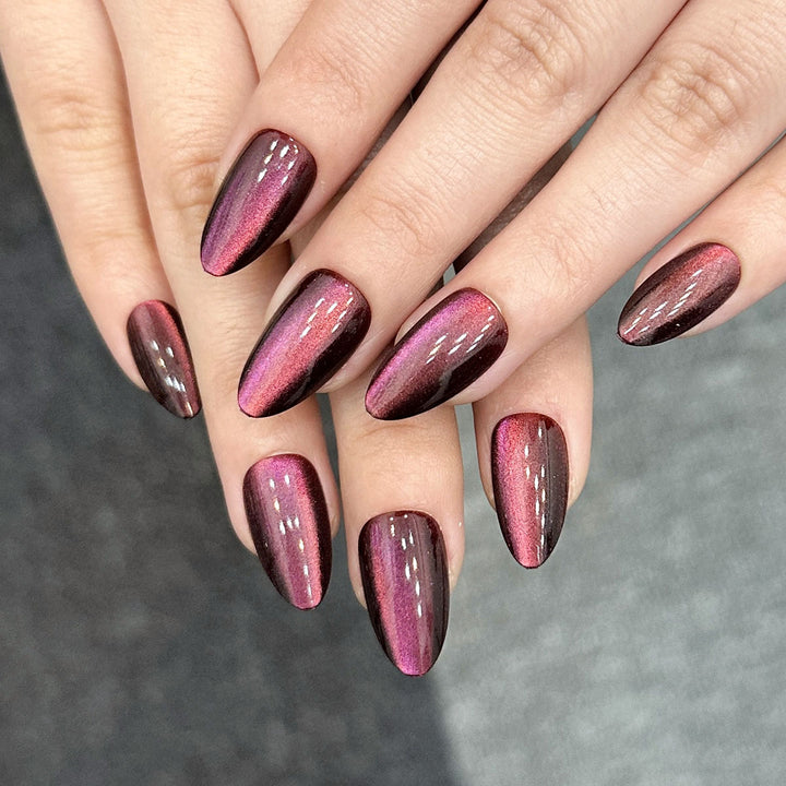 Glossy Press-On Nail Art Set