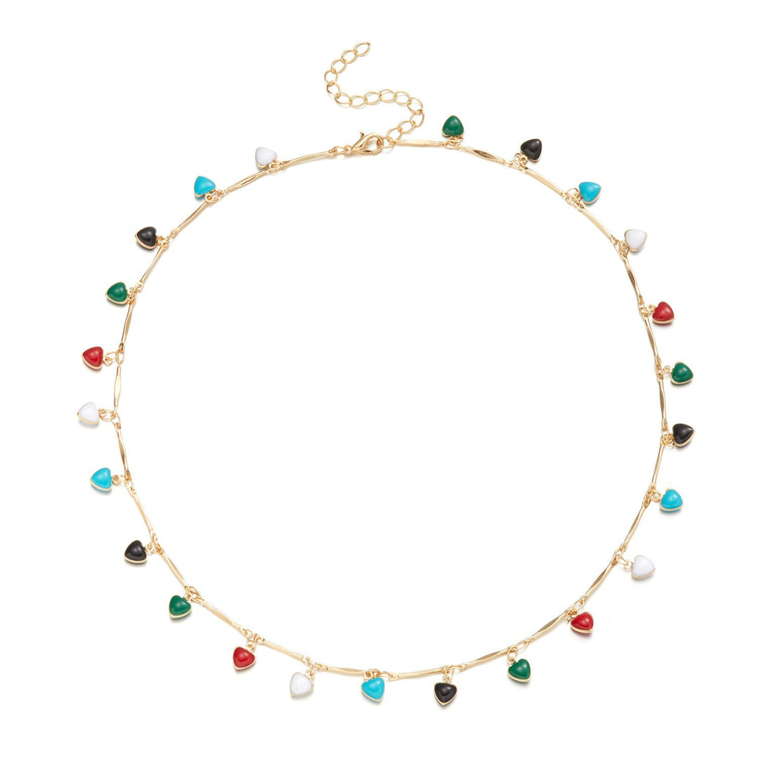Heart Charm Statement Necklace Kalsten