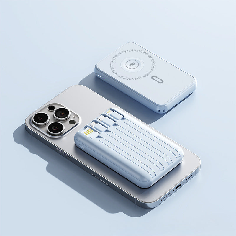 Portable power bank with wireless charging function and integrated smart technology Kalsten