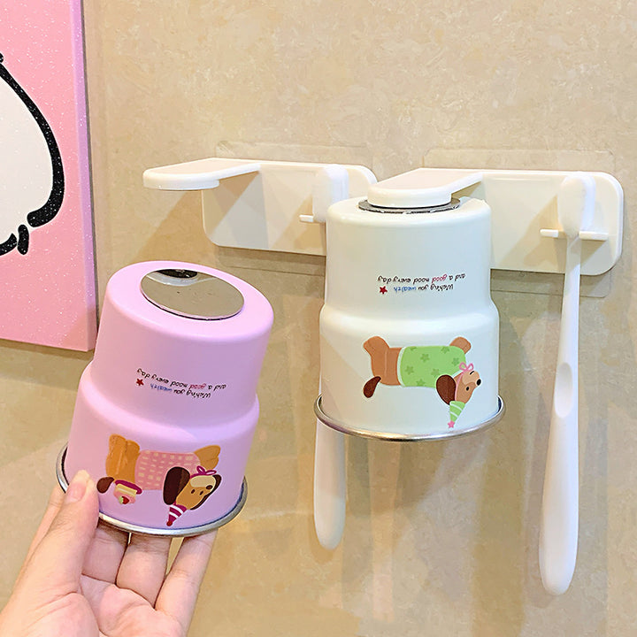 Wall-mounted toothbrush holder with playful animal design Kalsten
