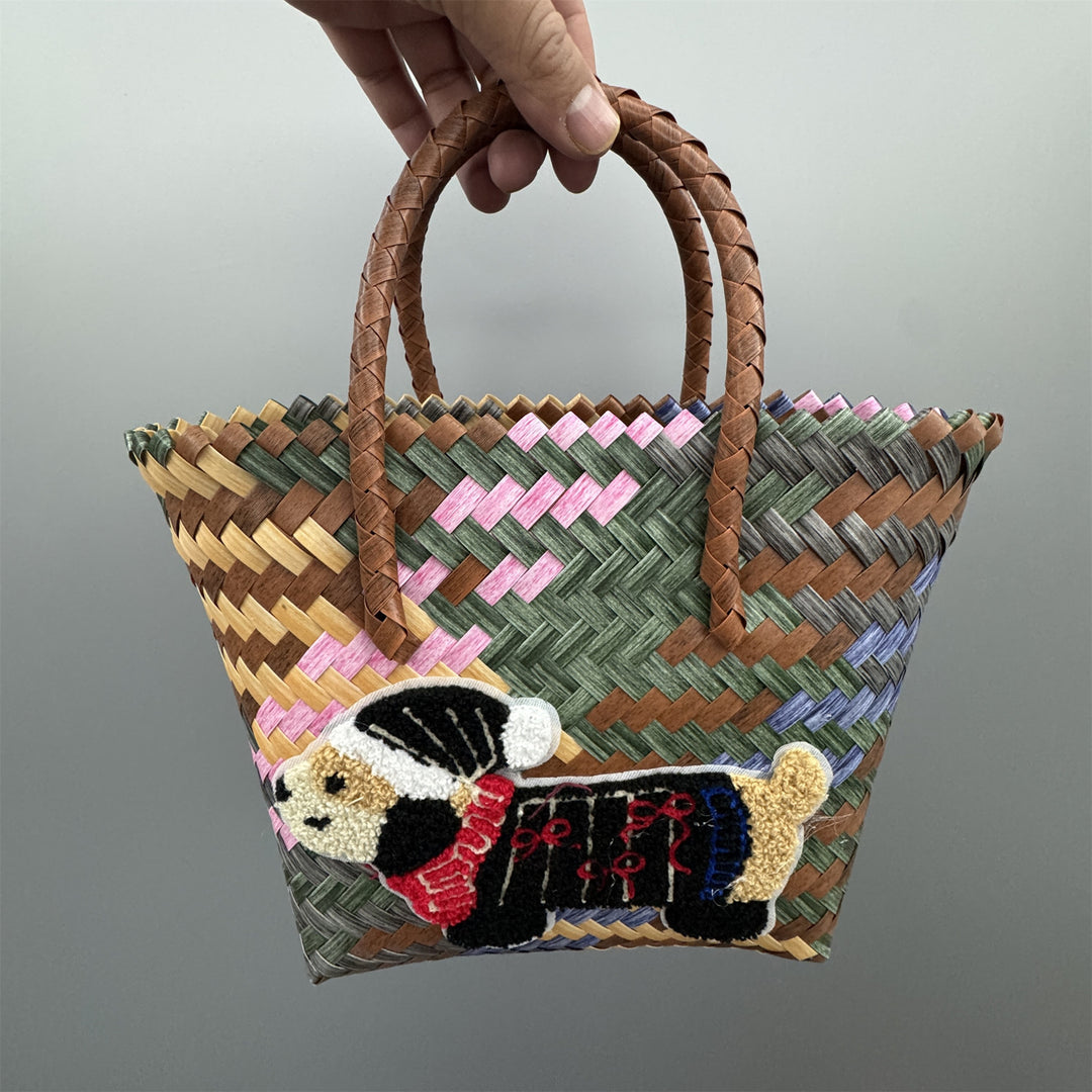 Playful and Handmade Basket Bag Kalsten