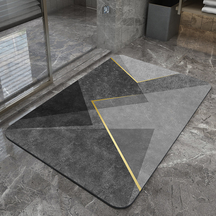Modern Geometric Bath Mat Kalsten