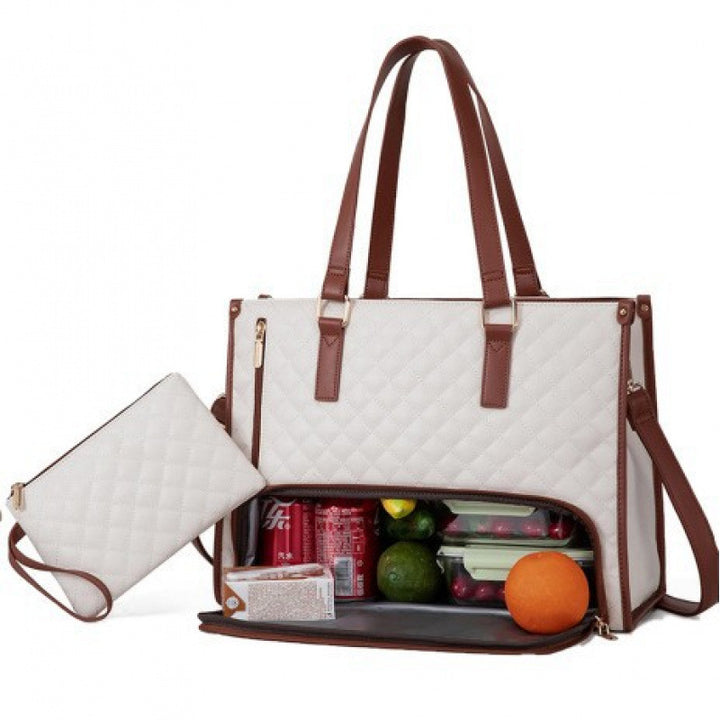 Insulated Multi-Compartment Lunch Tote