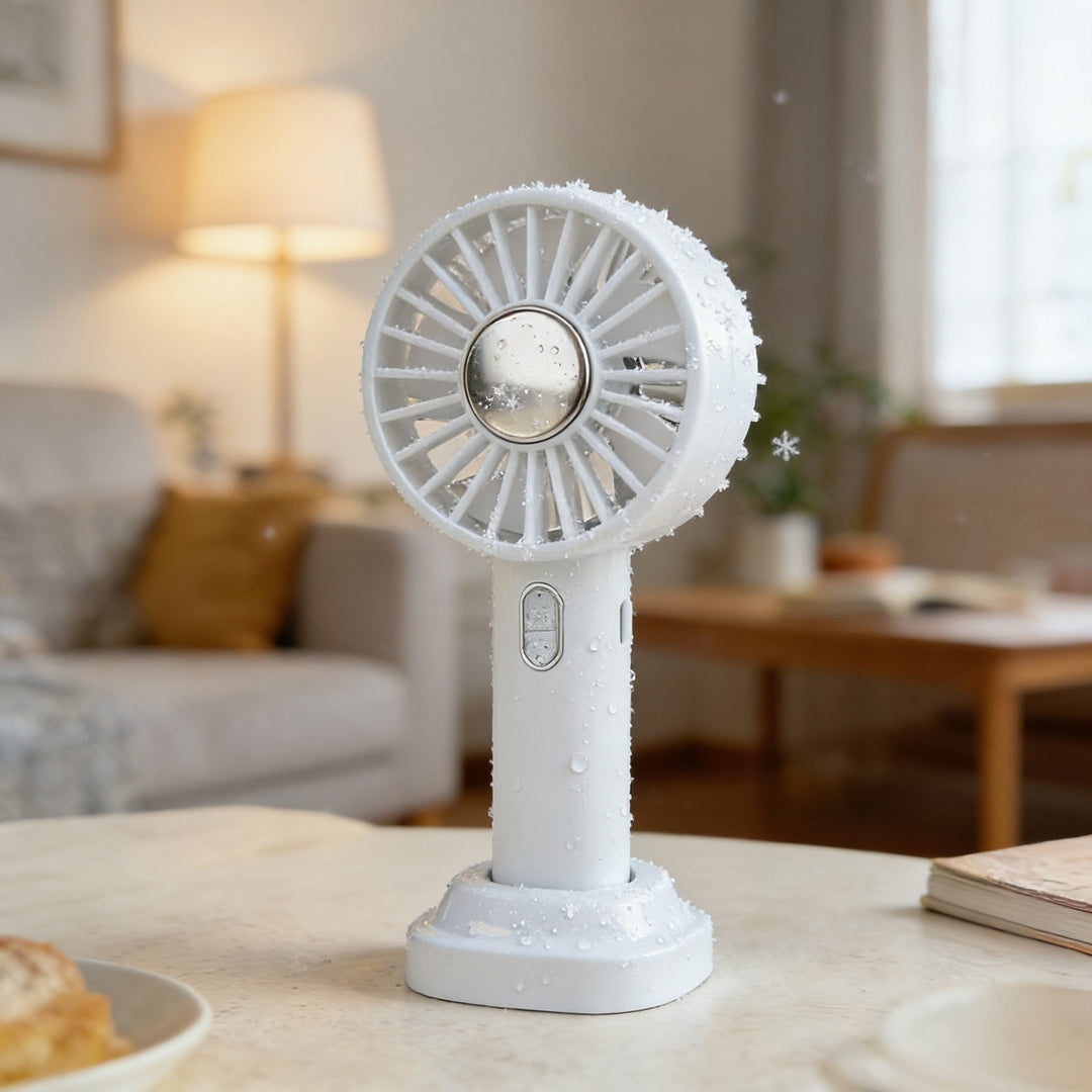 Women's Portable Mini Fan with Mist Function and Flexible Tilt Kalsten