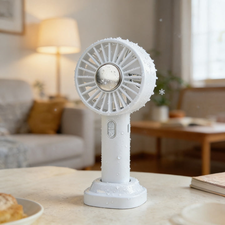 Women's Portable Mini Fan with Mist Function and Flexible Tilt Kalsten