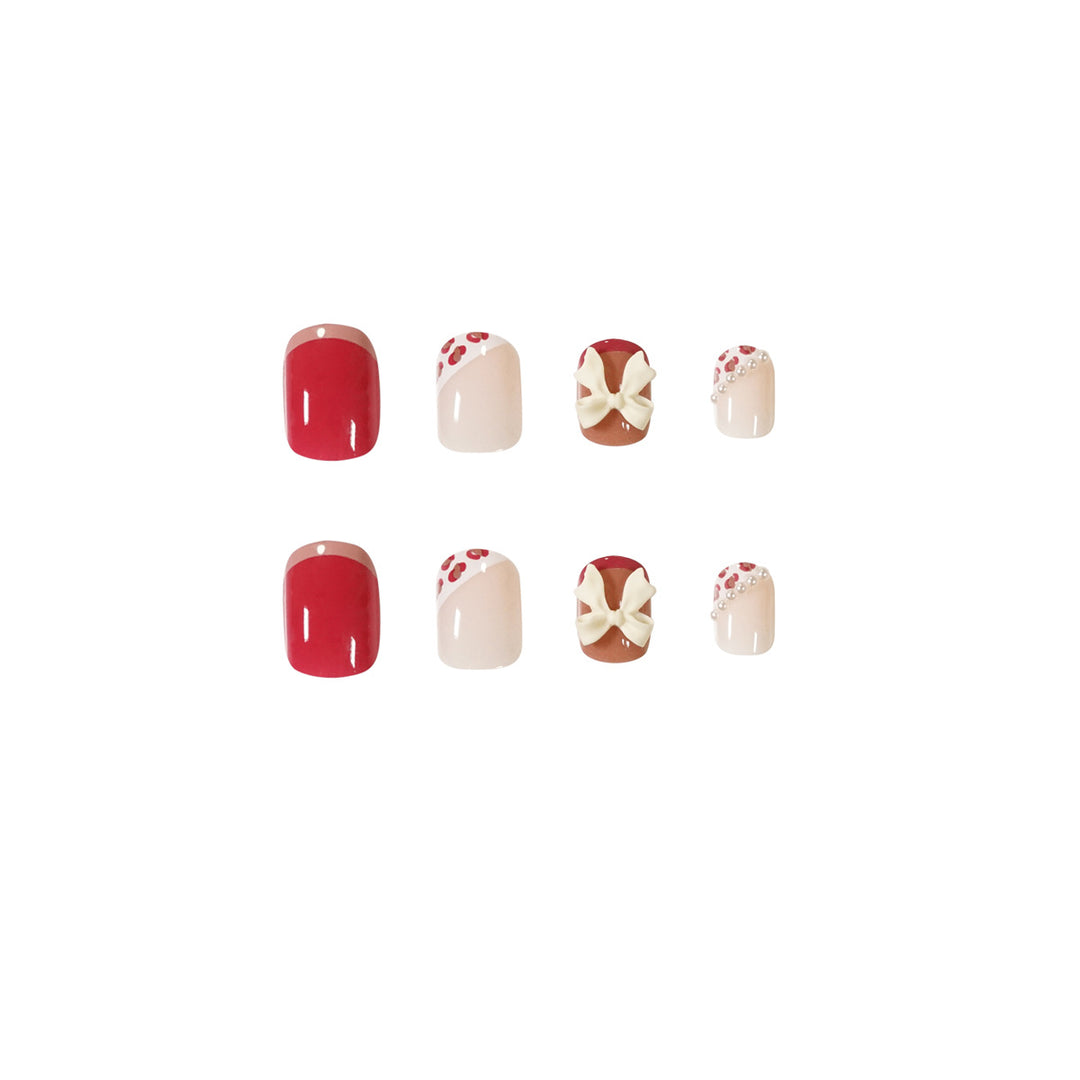 Artful nail art with elegant bow design Kalsten