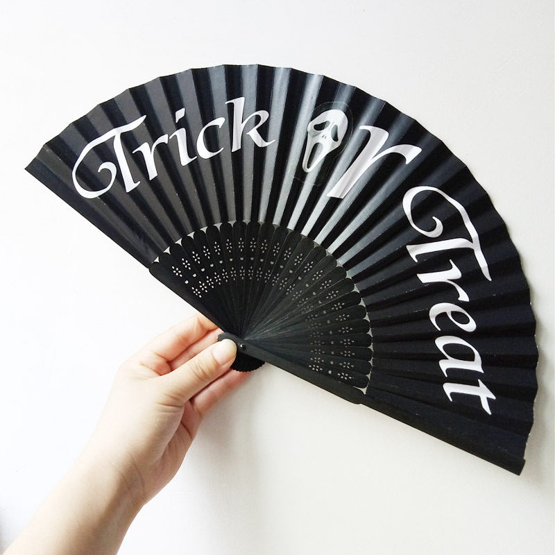 Women decorative fan with Halloween motifs Kalsten