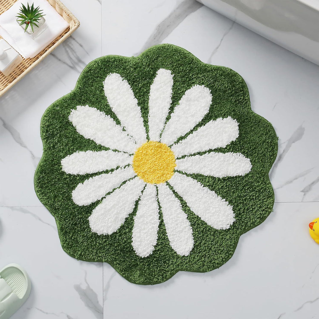 Plush Floral Bath Mat