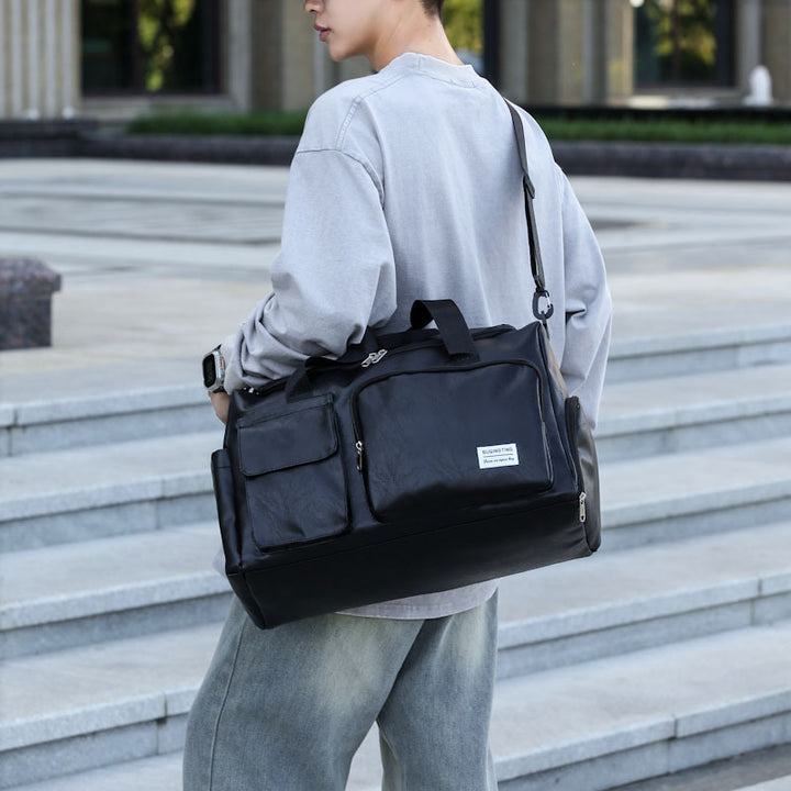 Durable Vintage Leather Travel Duffel Bag Kalsten