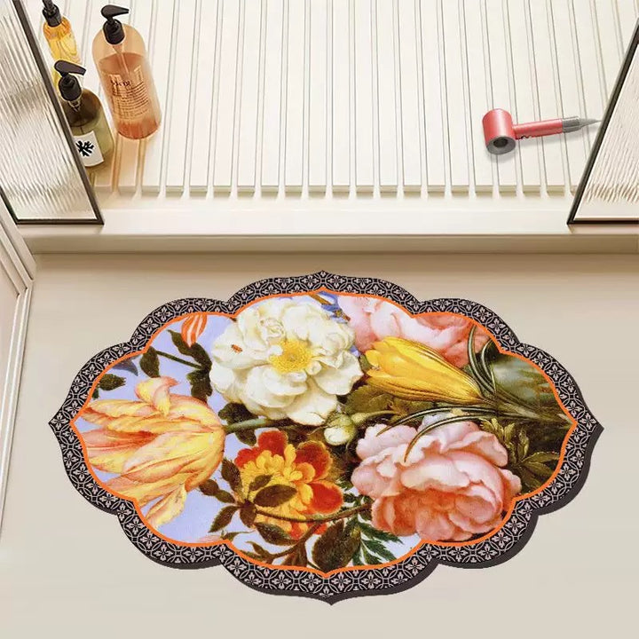 Floral-Themed Area Mat Kalsten
