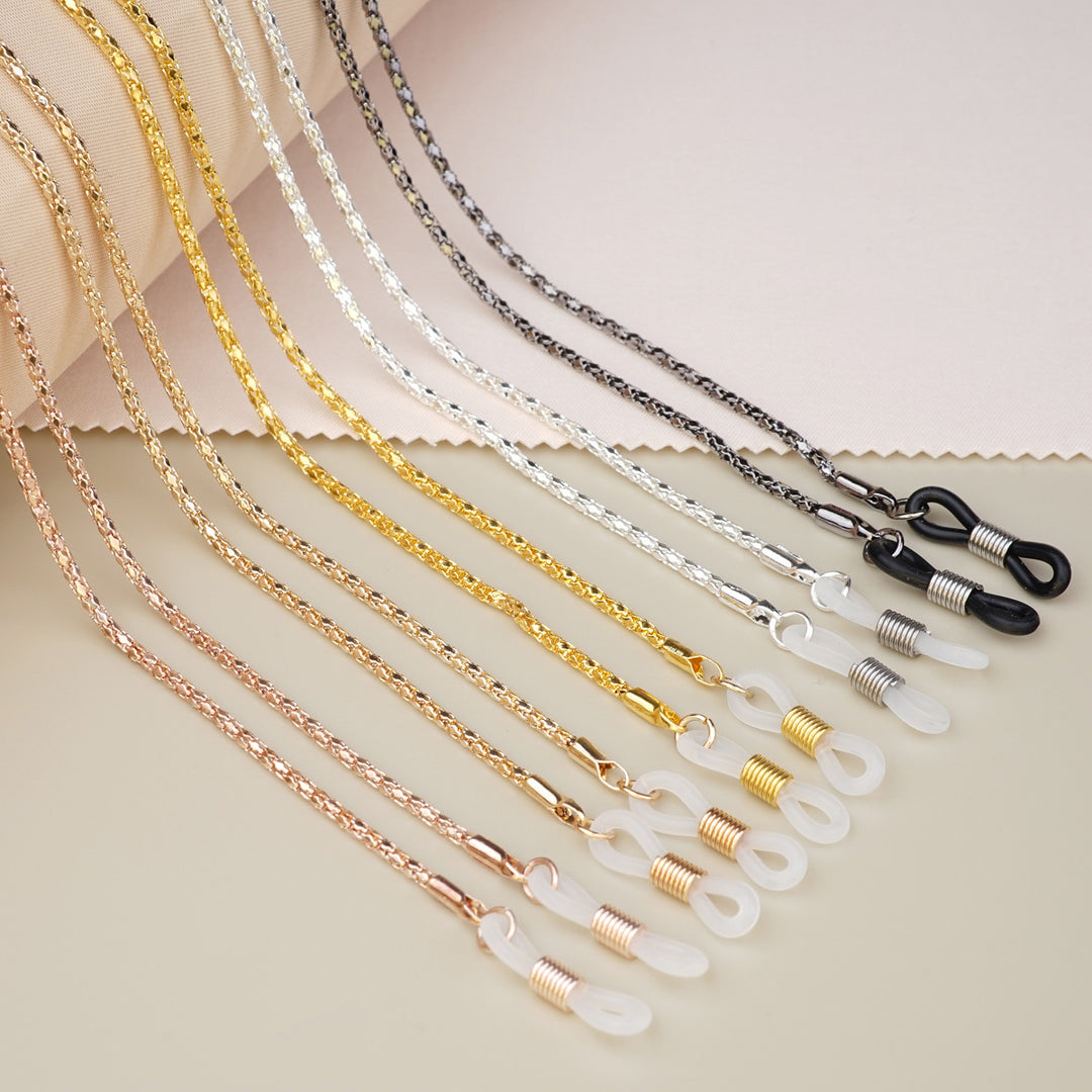 Gold-Plated Twisted Link Eyewear Chain Kalsten
