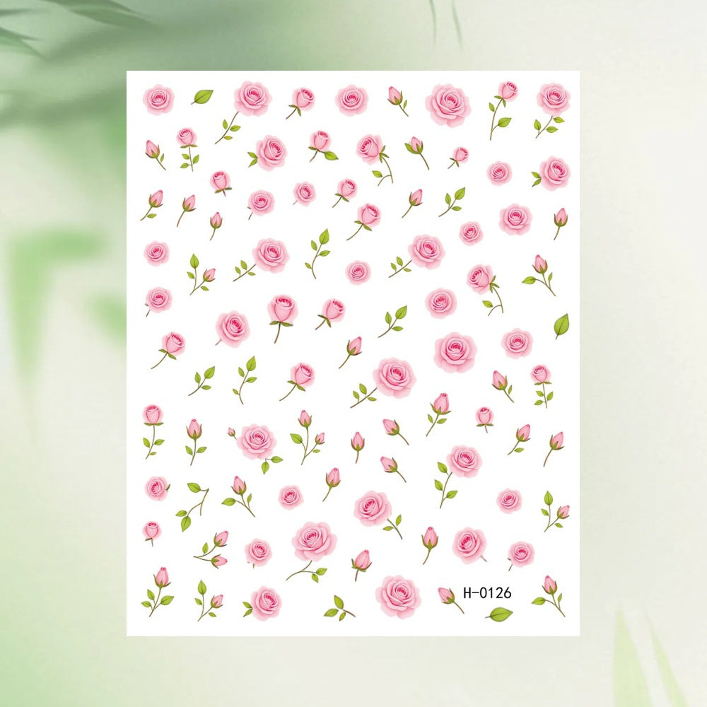Floral Nail Art Sticker Sheet