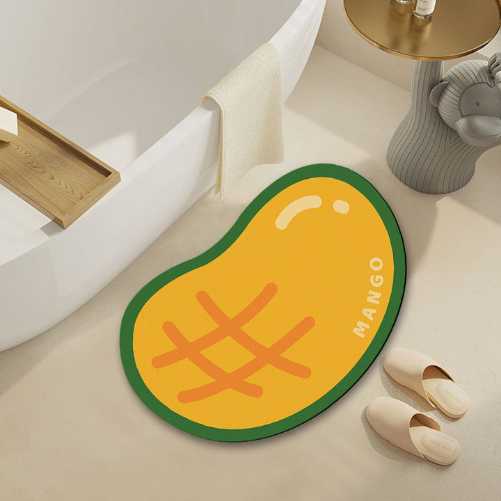 Mango-Shaped Decorative Floor Mat