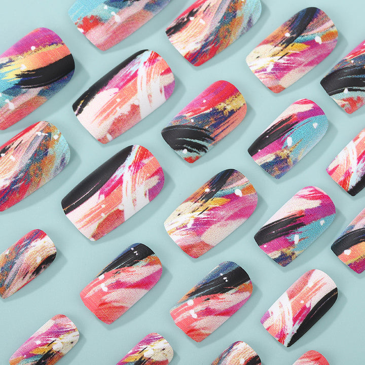 Nail Art Set with Creative Color Patterns Kalsten