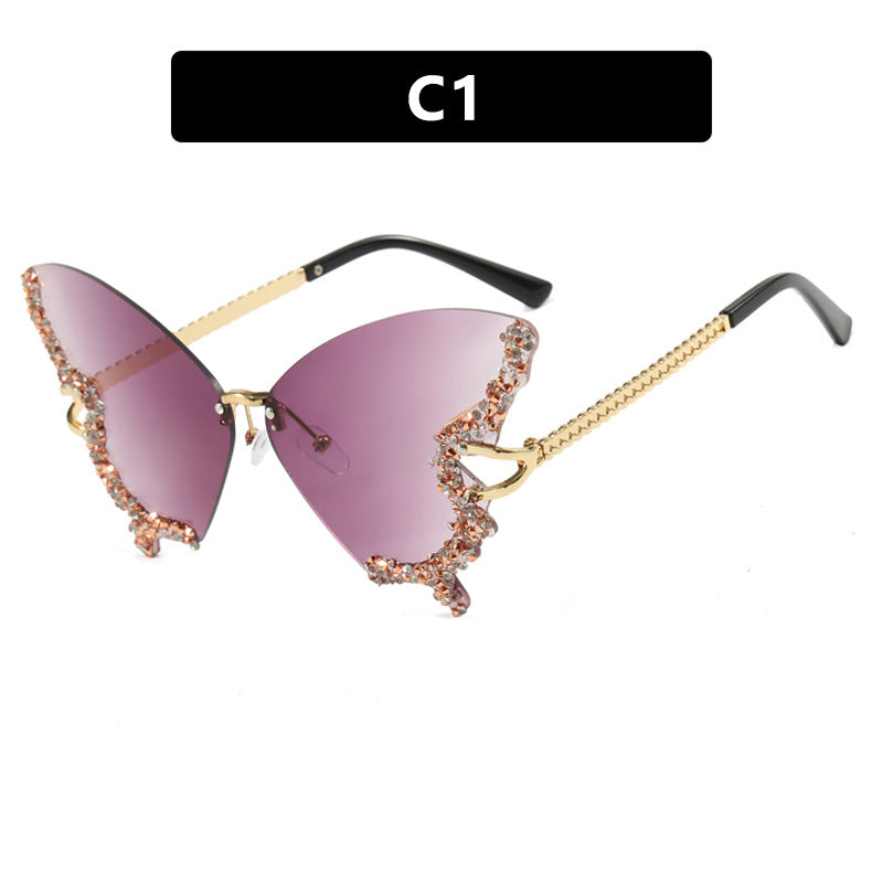 Women's large cat-eye sunglasses with sparkling rhinestone embellishment and elegant frame Kalsten