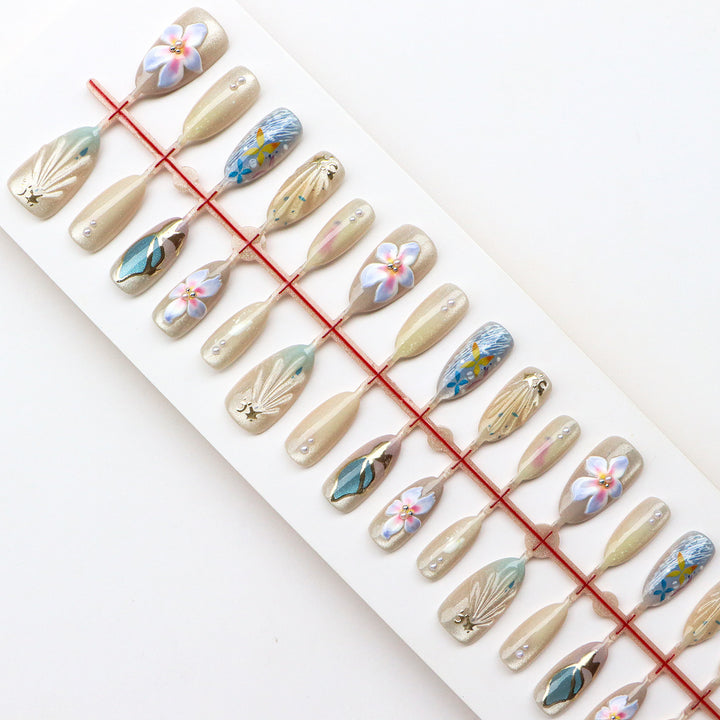 Artistic Floral Press-On Nail Collection  1791724359
