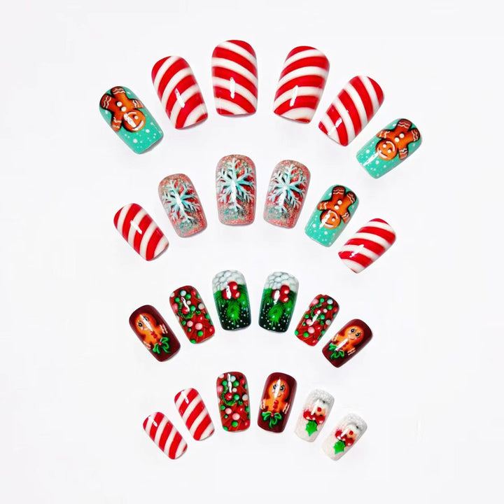 Gingerbread-Themed Nail Art Kalsten