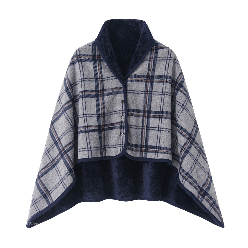 Ladies Cozy and Fashionable Blanket with Checkered Pattern Kalsten