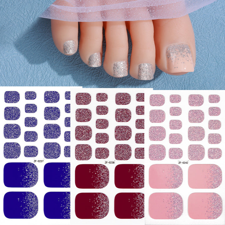Sparkling Gel Toe Nail Wraps