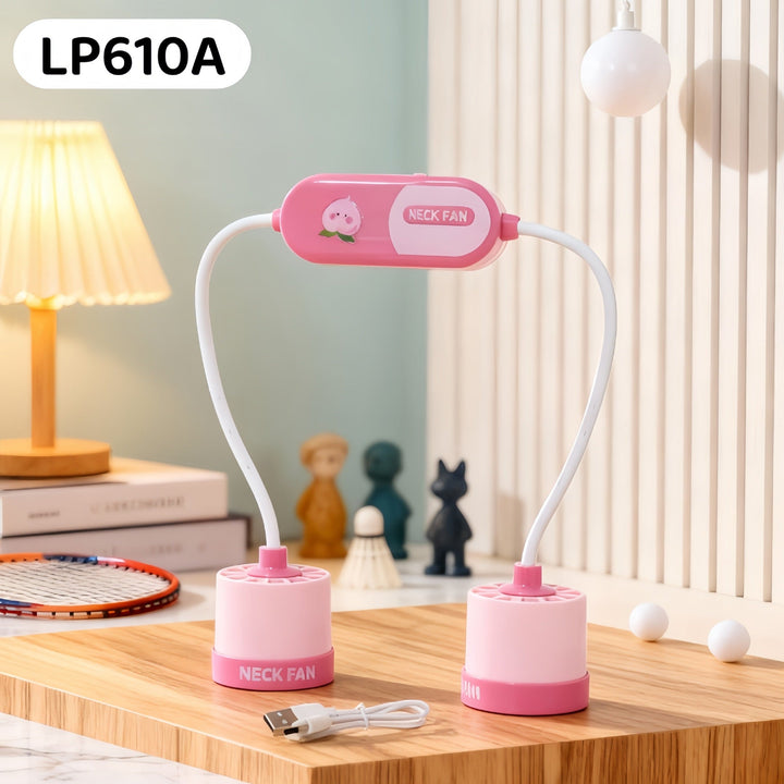 Ladies Portable Neck Fan with Flexible Hose Design Kalsten