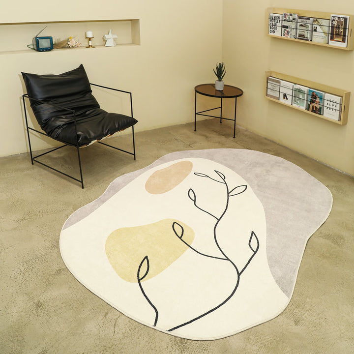 Abstract Floral Accent Area Rug