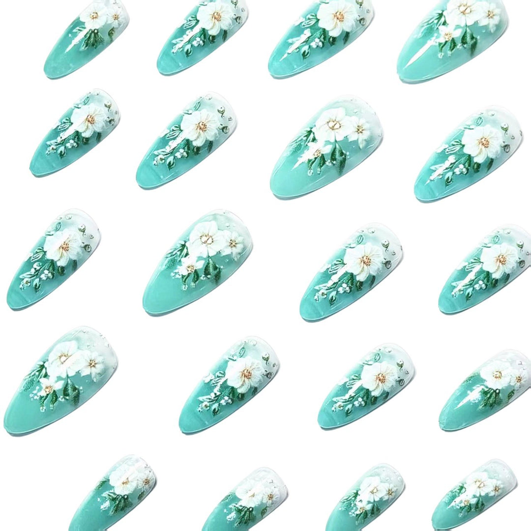Floral 3D Nail Art Design Kalsten