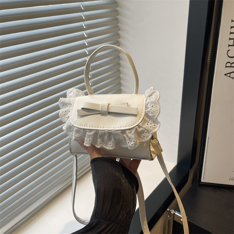 Elegant Ruffled Bow Crossbody Handbag Kalsten
