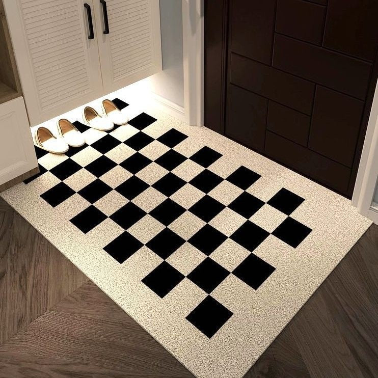 Stylish Checkered Floor Mat