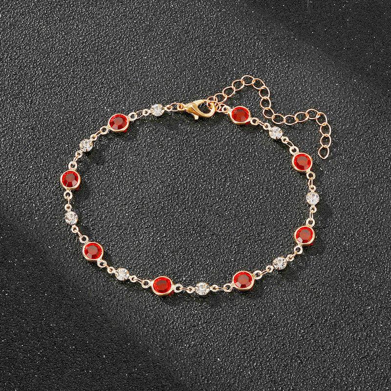 Elegant Rhinestone Chain Anklet Kalsten
