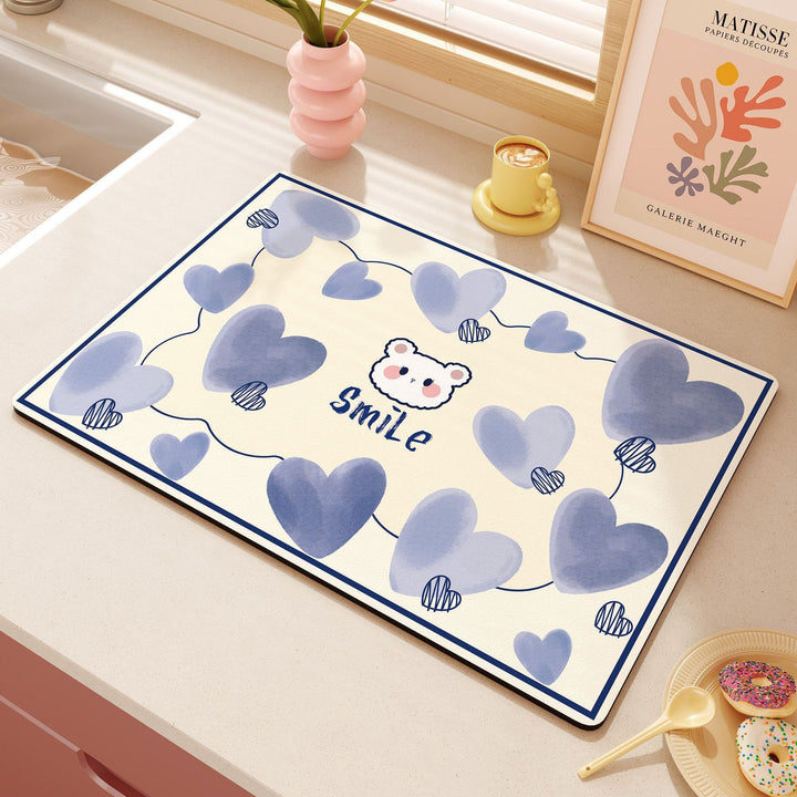 Cute Heart-Themed Kitchen Mat Kalsten