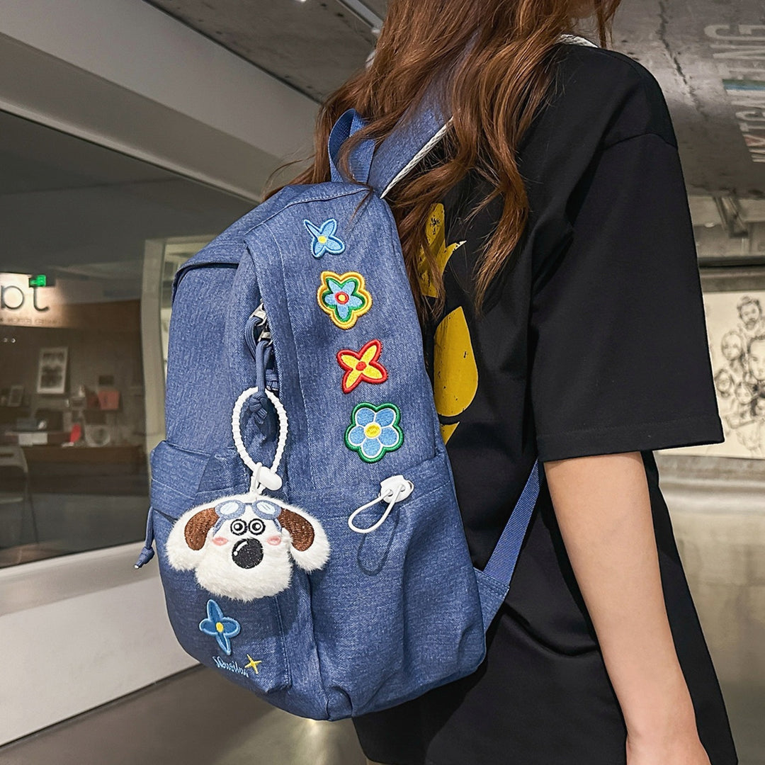 Casual Floral-Embroidered Backpack Kalsten