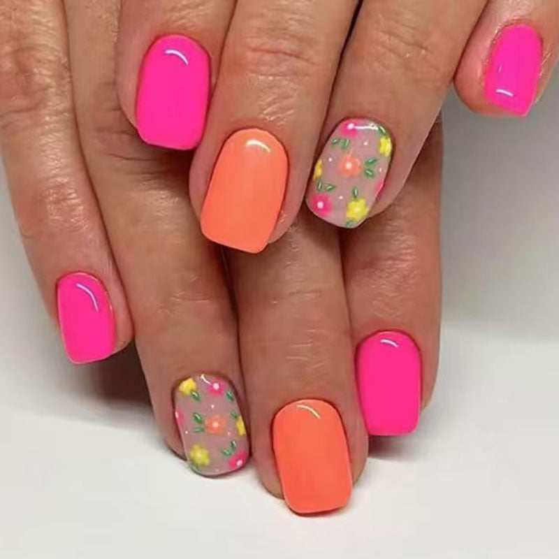 Floral Design Nail Art