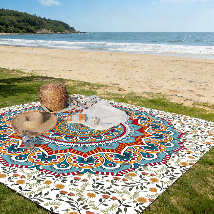 Mandala Design Beach Mat Kalsten
