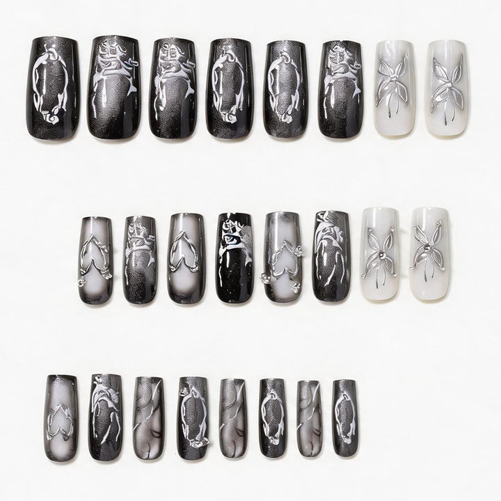 Artistic Long Press-On Nail Design Kalsten