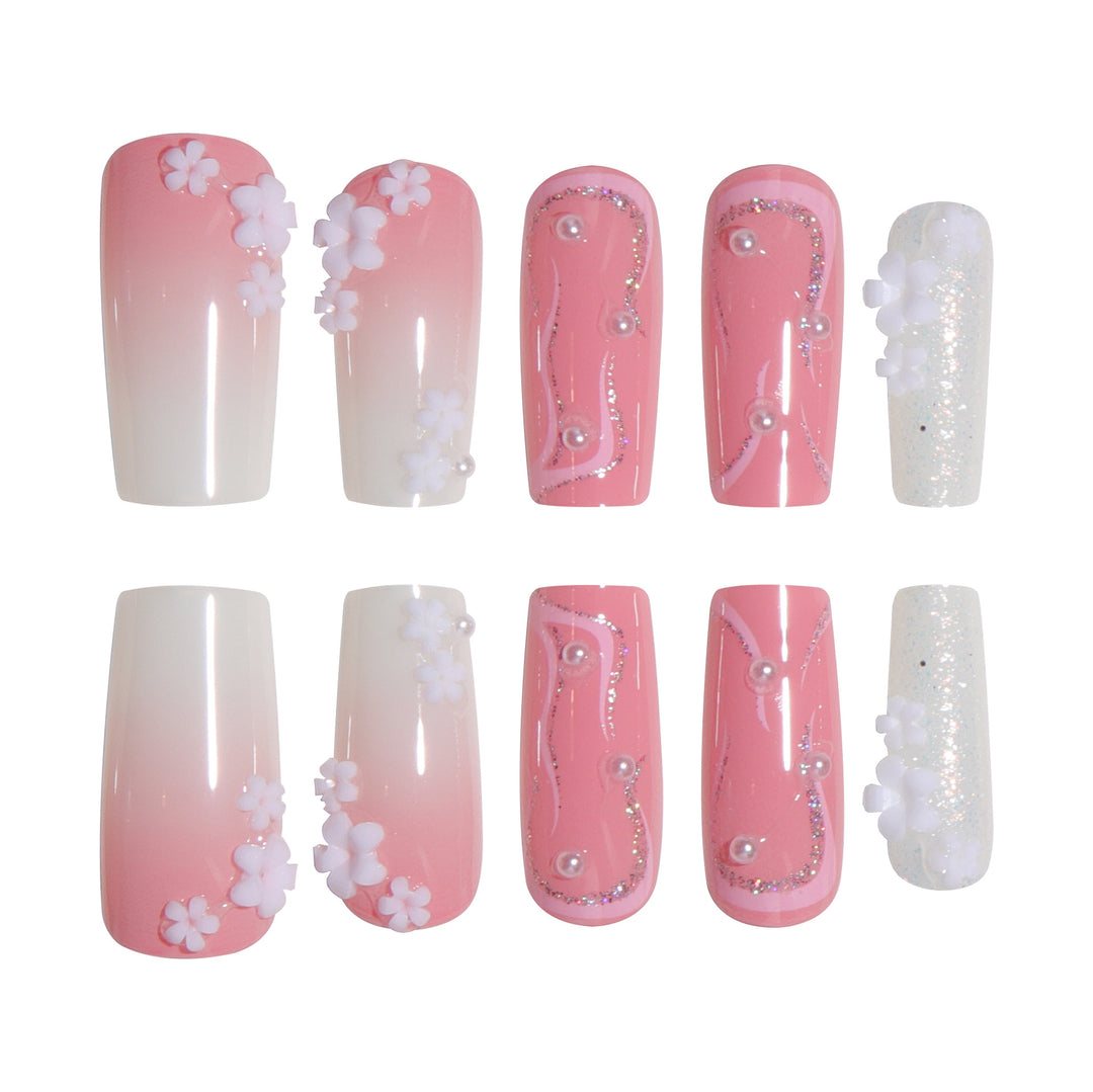 Decorative Floral Nail Art Extensions Kalsten