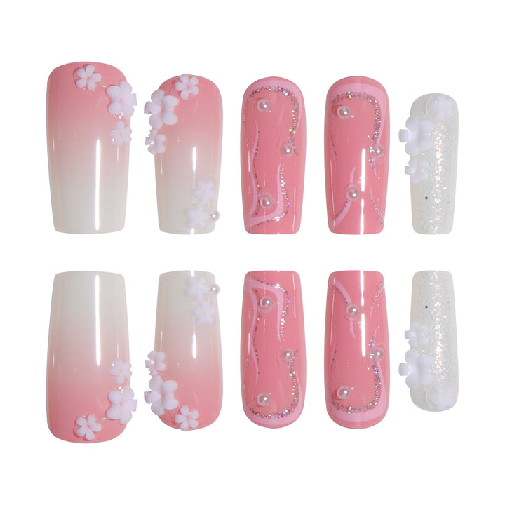 Decorative Floral Nail Art Extensions Kalsten