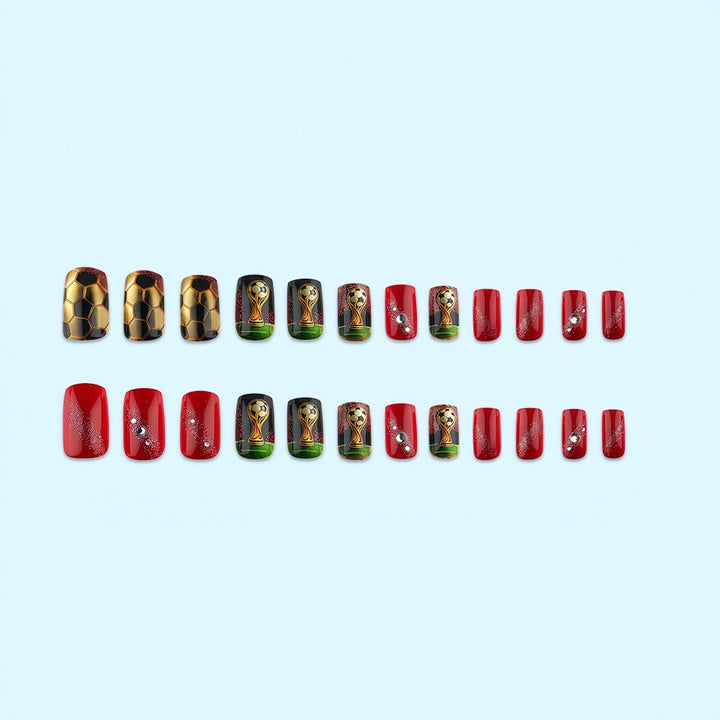 Sports-themed design artificial nails Kalsten