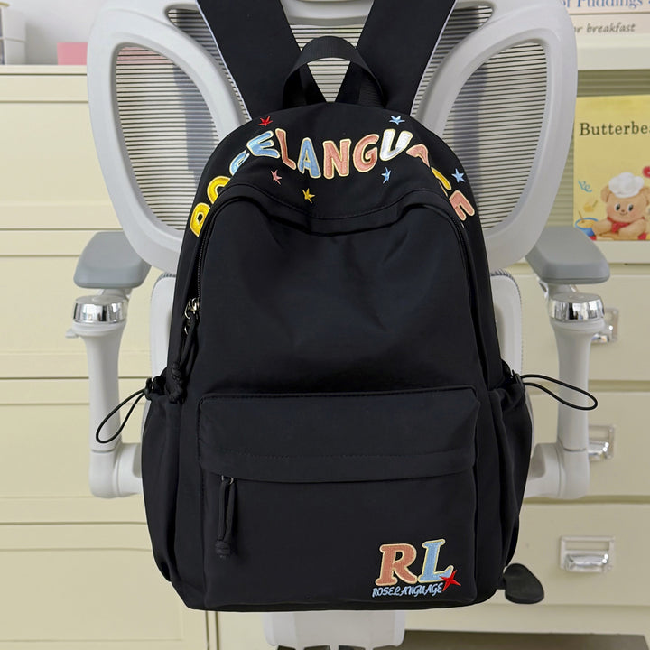 Stylish Embroidered Graphic Backpack Kalsten