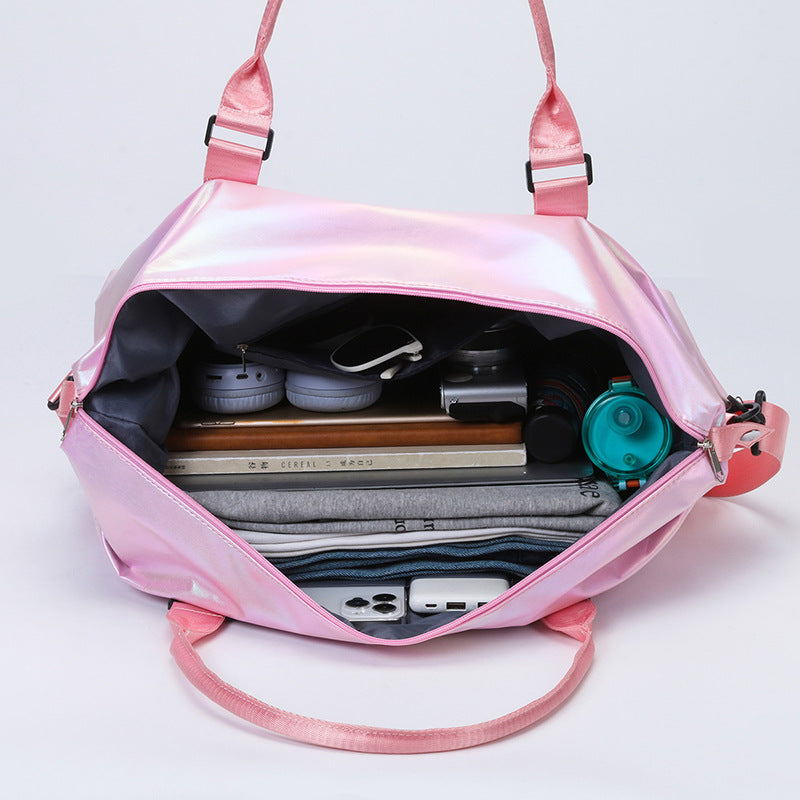 Glossy Holographic Travel Duffel Bag