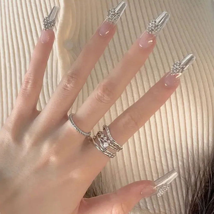 Decorative Rhinestone Press-On Nail Art