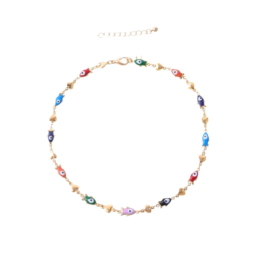 Enamel Fish Charm Necklace Kalsten