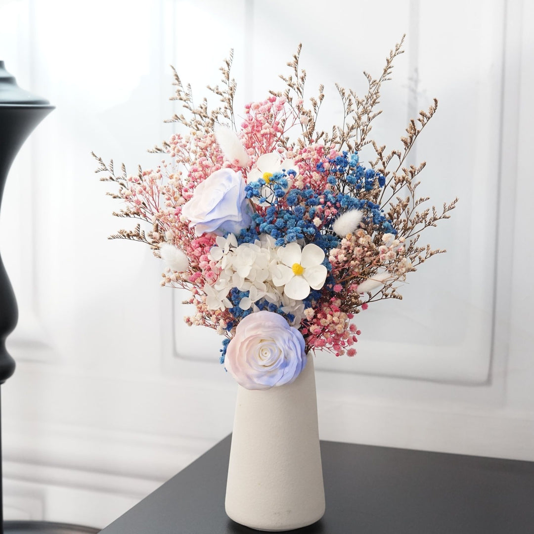 Artificial Floral Arrangement with Decorative Vase